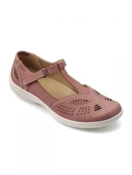 Hotter Hotter Grace T Bar Summer Shoe Salmon