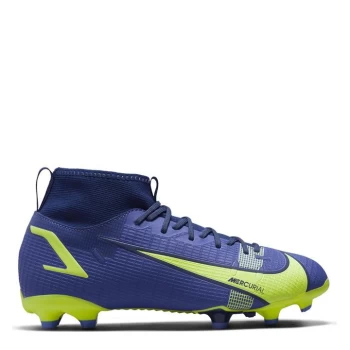 Nike Mercurial Superfly Academy DF Junior FG Football Boots - Blue/Yellow