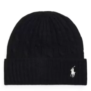 Polo Ralph Lauren Polo Cable Knit Beanie Hat - Black