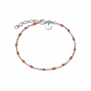 Daisy London 925 Sterling Silver Treasures Coral Beaded Bracelet Sterling Silver