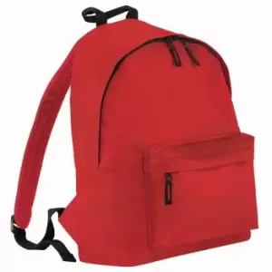 Beechfield Childrens Junior Fashion Backpack Bags / Rucksack / School (Pack Of 2) (One Size) (Bright Red)