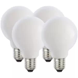 Harper Living 8 Watts G95 E27 LED Bulb Opal Globe Warm White Dimmable, Pack of 4