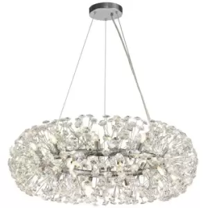 Ceiling Pendant 20 Light G9 Polished Chrome, Crystal - Luminosa Lighting