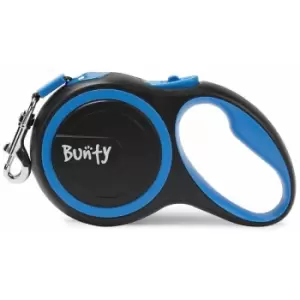 Bunty Retractable Extending Lead Leash Soft Grip Long Reach Clip 5m 3m Tape 30kg - Blue - 5M