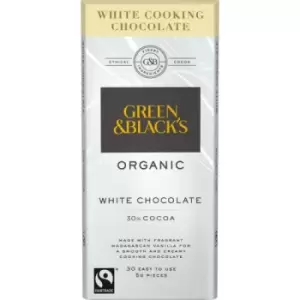 Green and Black's White Cook's Chocolate Bar - 150g (15 minimum)