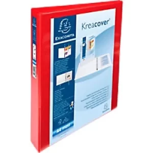 Kreacover Ring Binder PP A4+ 4D Rings 30mm, S47mm, A4+, Red, Pack of 10