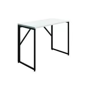 Jemini Folding Desk 1000x500x745mm WhiteBlack Leg KF80320 KF80320