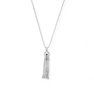 Diamond Cut Chain Silver Cap Tassel Pendant SCDC21197