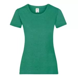 Fruit Of The Loom Ladies/Womens Lady-Fit Valueweight Short Sleeve T-Shirt (Pack Of 5) (XS) (Retro Heather Green)