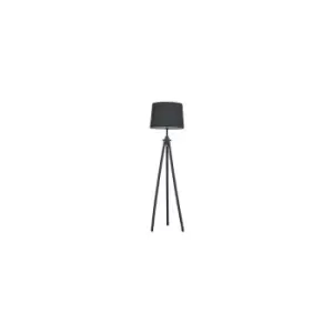 Ideal Lux York - 1 Light Floor Lamp Black, E27