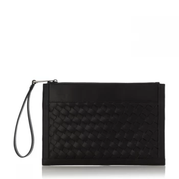 Dune 'Ockron' Woven Zip Wallet - black