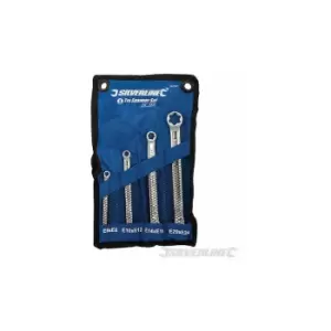 Silverline - 4PC E6-E24 trx torx long ratchet ring spanner wrench set 241501