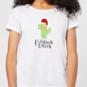 Christmas Cactus Womens T-Shirt - White - 5XL