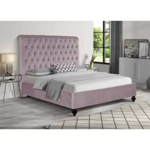 Envisage Trade - Fiona Upholstered Beds - Plush Velvet, King Size Frame, Pink - Pink