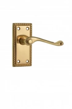 Wickes Cheshire Georgian Scroll Latch Door Handle - Polished Brass 1 Pair