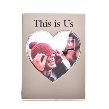 Moments Silver Heart Frame 5" x 5" - This is Us