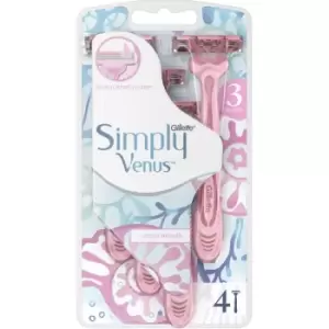 Gillette Simply Venus 3 Blade Disposable Razors 4 pcs