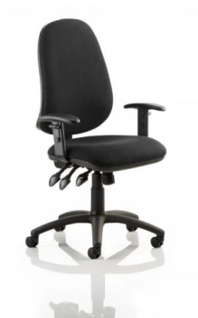 Eclipse Plus XL Chair Black Adjustable Arms KC0035