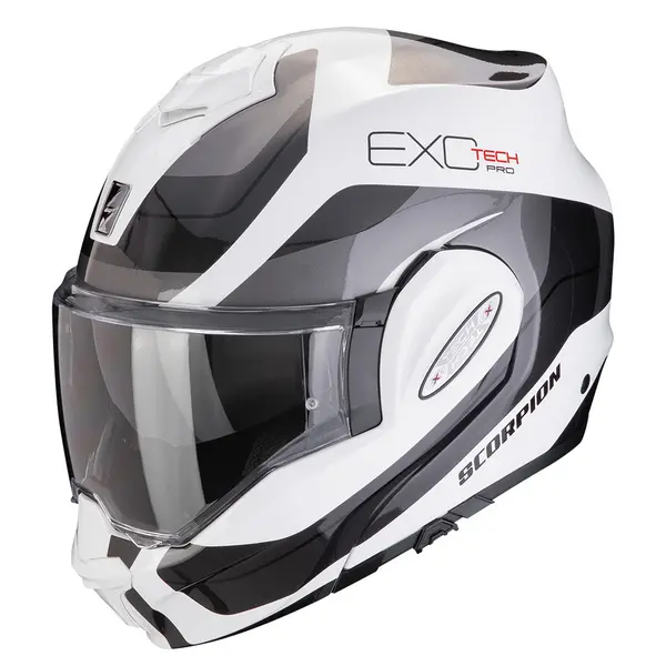 Scorpion Exo-Tech Evo Pro Commuta White-Silver Modular Helmet M