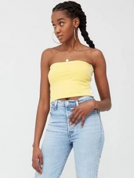 adidas Originals Tube Top - Yellow, Size 20, Women