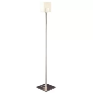 Linea Verdace Floor Lamp With Shade Satin Nickel