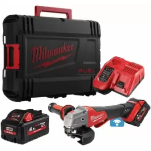 Milwaukee M18 ONEFSAG115XPDB-552X 18V Cordless One-Key 115mm Angle Grinder with 2x 5.5Ah Batteries