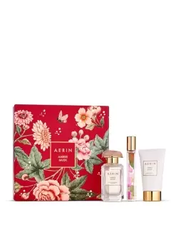 AERIN Amber Musk Gift Set. Includes Full Size Fragrance, Body Cream, Purse Size Spray