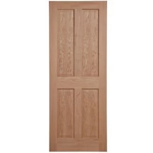 4 Panel Oak veneer Internal Door H1981mm W762mm