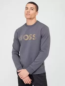 BOSS Salbo 1 Sweatshirt - Grey, Dark Grey, Size L, Men