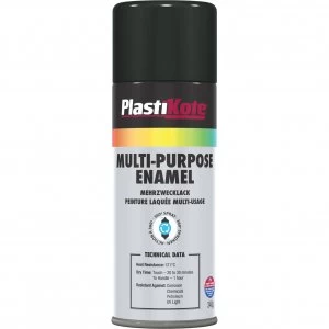 Plastikote Enamel Aerosol Spray Paint Gloss Black 400ml