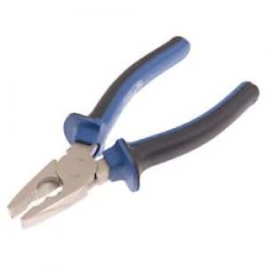 Faithfull Handyman Combination Pliers with Plastic Handle FAIPLC7 Chrome Vanadium Steel Blue