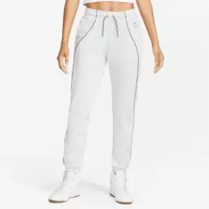 Nike Air Womens Mid-Rise Fleece Joggers - White