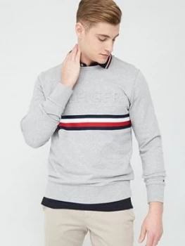 Tommy Hilfiger Embossed Sweatshirt - Medium Grey Heather