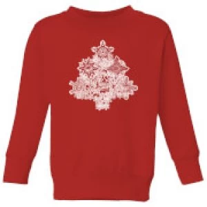 Marvel Shields Snowflakes Kids Christmas Sweatshirt - Red - 3-4 Years