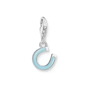 THOMAS SABO Silver Blue Horseshoe Charm