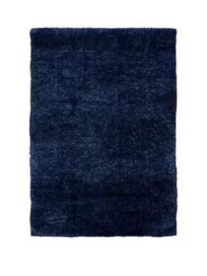 Supersoft Shaggy Navy Rug 120X170Cm