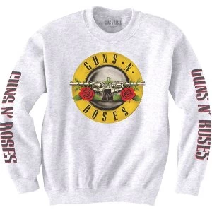 Guns N' Roses - Classic Text & Logos Unisex Large Sweatshirt - White