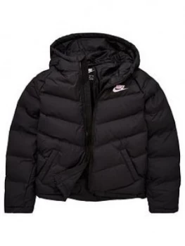 Boys, Nike Older Filled Jacket - Black/Pink Size M 10-12 Years