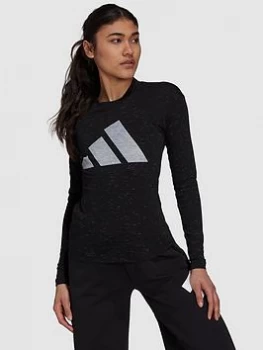 adidas Winners Long Sleeve T-Shirt - Black, Size XL, Women