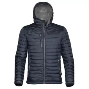 Stormtech Mens Gravity Hooded Thermal Winter Jacket (Durable Water Resistant) (M) (Navy/Charcoal)