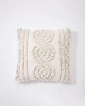 Cotton Traders Textured Cushion in Cream