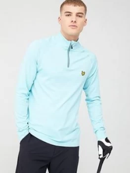 Lyle & Scott Golf Performance Golf Seamless Midlayer - Marine Marl, Marine Marl, Size L, Men