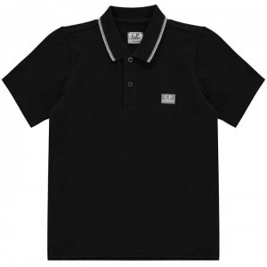 CP COMPANY Junior Boys Logo Polo Shirt - Black 999