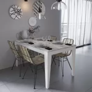 Bud Dining Table for 4 People (Marble Effect)