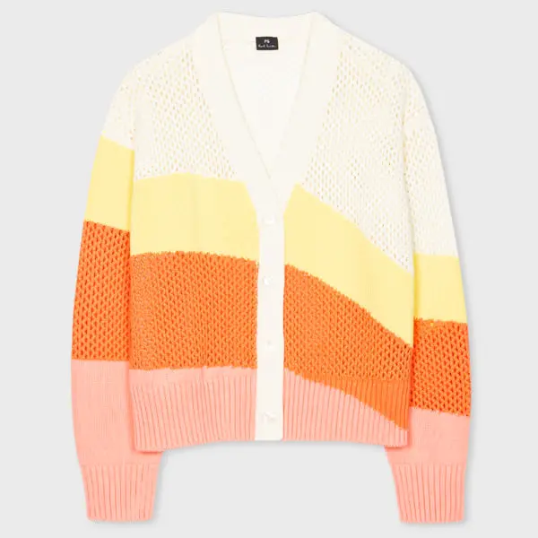 Paul Smith Womens Ecru Crochet 'Sunray' Cardigan