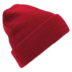 Beechfield Heritage Ladies/Womens Premium Plain Winter Beanie (One Size) (Classic Red)