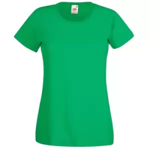 Fruit Of The Loom Ladies/Womens Lady-Fit Valueweight Short Sleeve T-Shirt (XL) (Kelly Green)