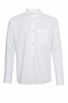 Mens French Connection Pique Pop Over Shirt White