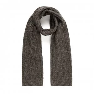 Dune London Ottto Cable Knit Scarf - Grey