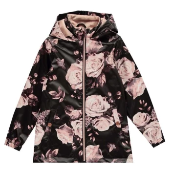 Firetrap PU Rain Mac Junior Girls - Midnight Floral